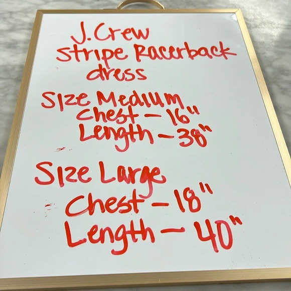 J. Crew Stripe Racerback 100% Cotton Summer Dress Size M & L - Picture 4 of 9